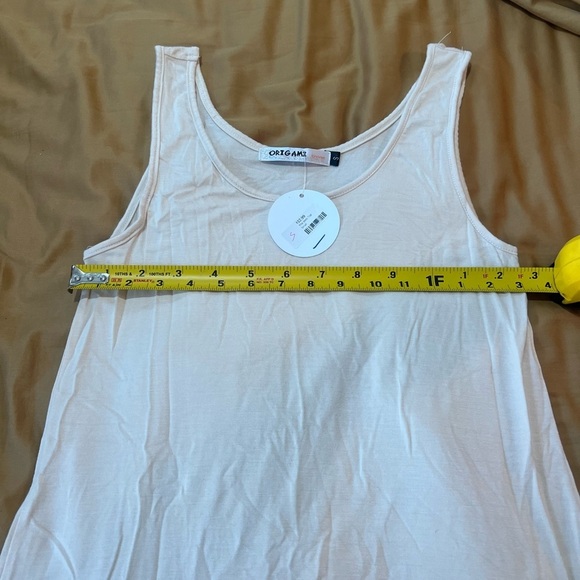 Origami Fringe Boho Cream Tank Top Size Small NWT - Picture 6 of 6